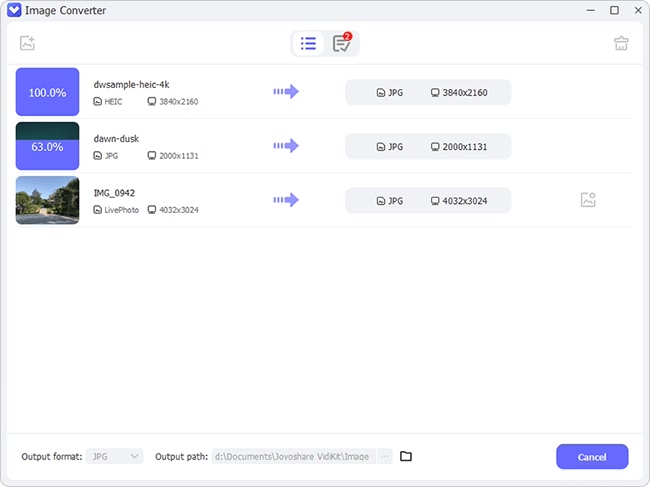 Joyoshare HEIC Converter for Windows Screenshot