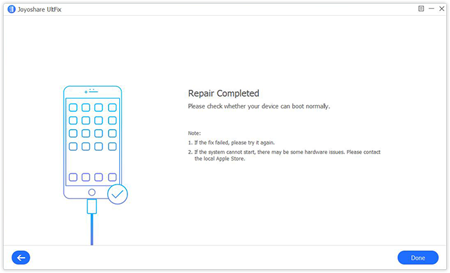 repair completed standard win