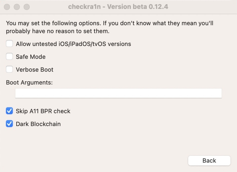 skip A11 BPR check skip A11 BPR check