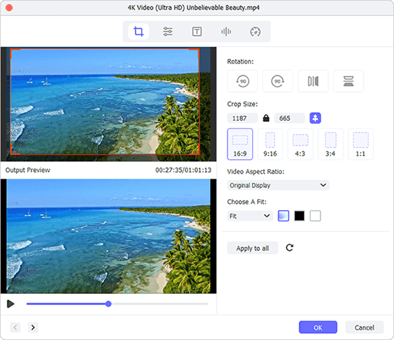 change video aspect ratio permanently in imovie 10.11.6