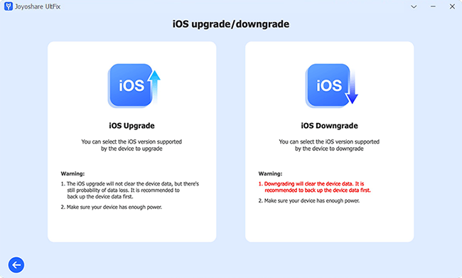 open joyoshare ultfix and connect iphone