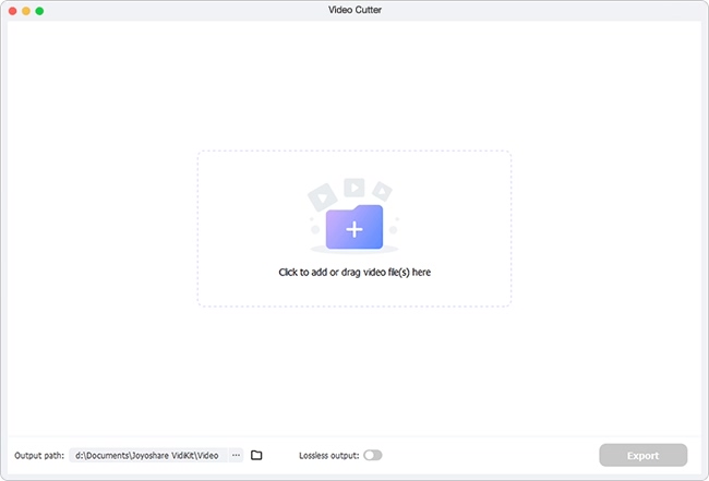 add avi to joyoshare video cutter mac