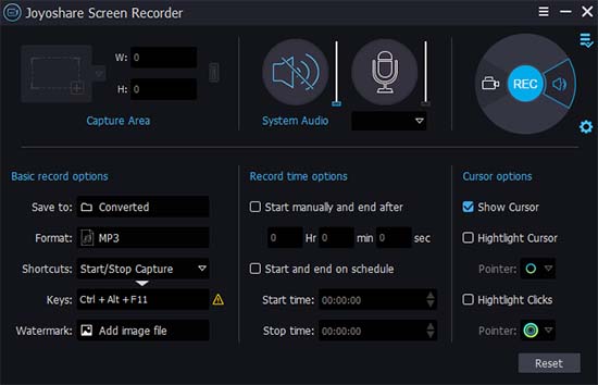 adjust recording preferences