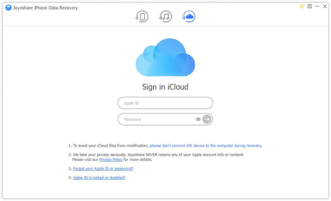 joyoshare iphone data recovery