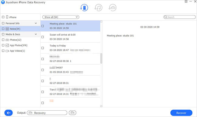 recover iphone disappeared notes