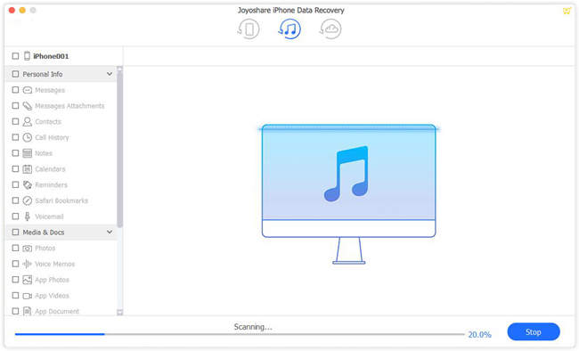 scan itunes backup