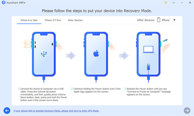 set iphone into recovery mode