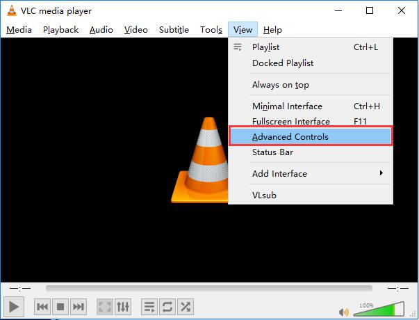 access to advanced controls on vlc