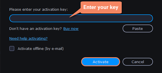 activate movavi with key