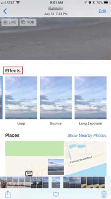 add effect live photo