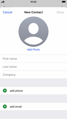 add email on contacts
