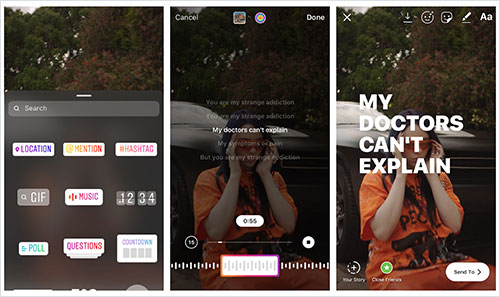 add music to ig story on instagram app