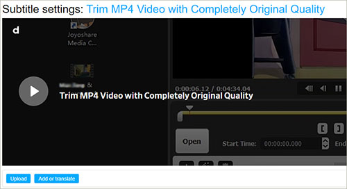 add subtitles on dailymotion