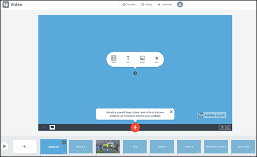 adobe spark combine youtube videos online