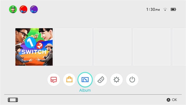 open album on nintendo switch