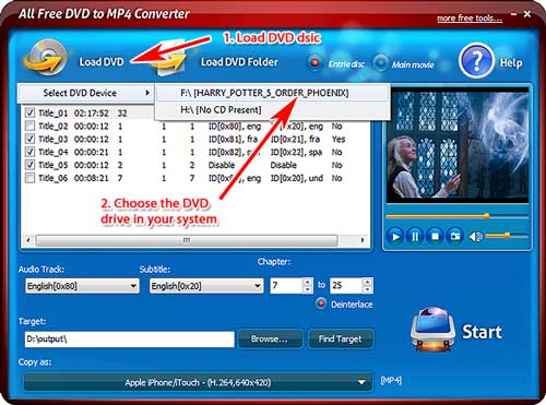all free dvd to mp4 converter