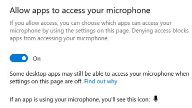 allow apps to access microphone