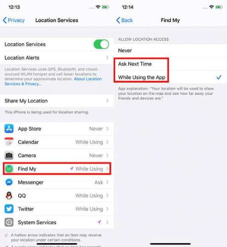 allow location access