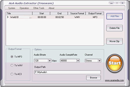 aoa audio extractor