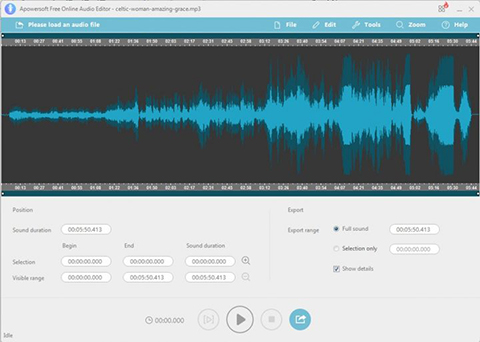 apowersoft free online audio editor