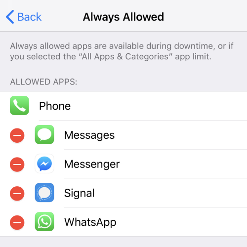 app limits