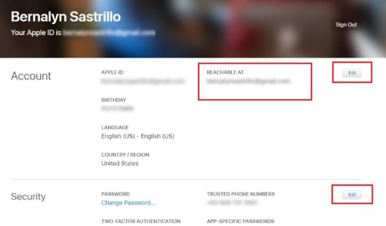 log in apple id account