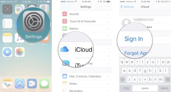 apple id sign in iphone