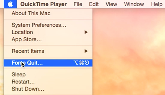 apple menu force quit