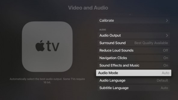 adjust audio mode