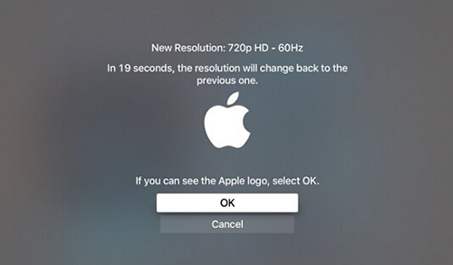 apple tv change video resolution