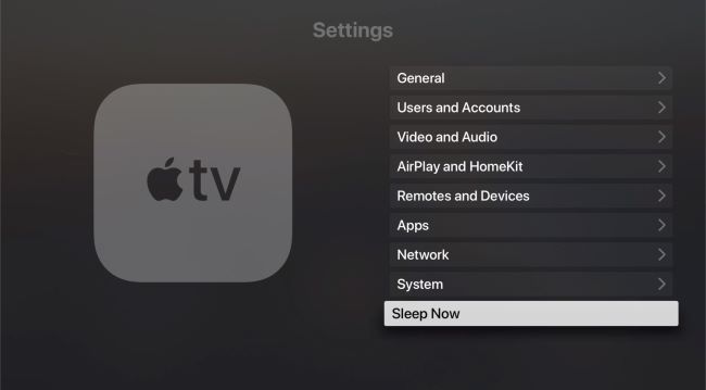 put apple tv to sleep