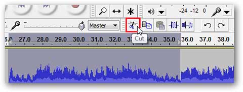 audacity cut tool