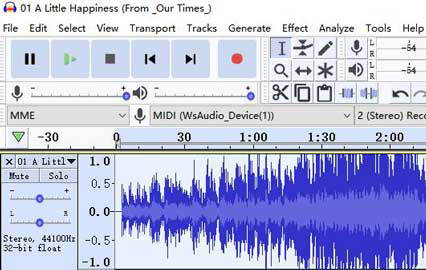 audacity increase volume