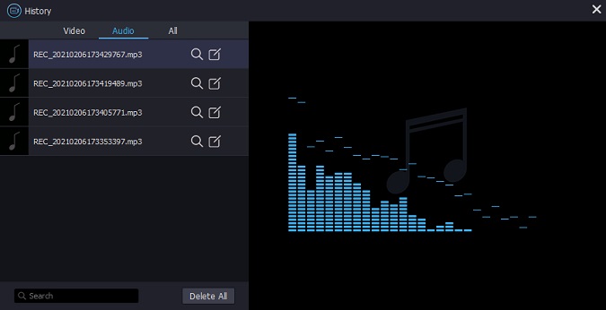 facebook audio history