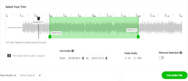 cut or trim audio files