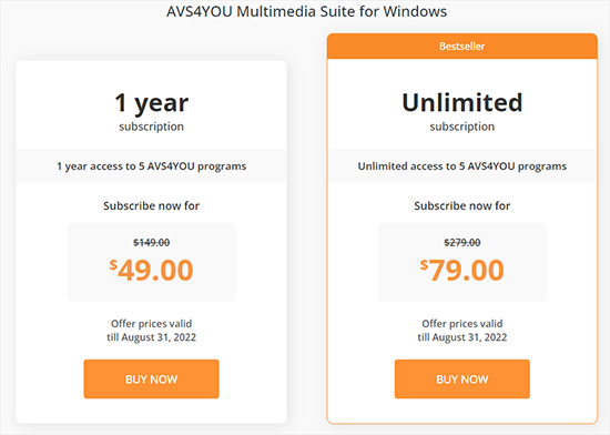 avs video editor pricing