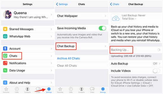restore whatsapp files via icloud