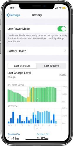turn off battery low power mode