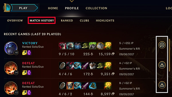 lol built-in replay