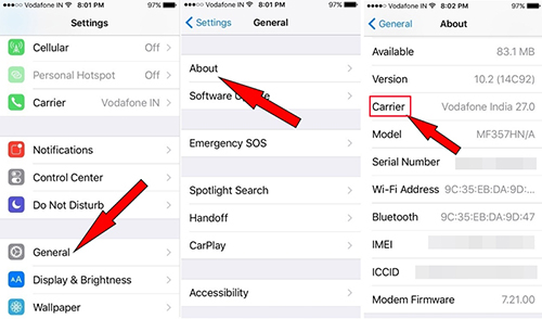 update carrier