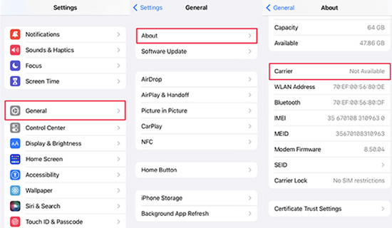 how to update carrier setting