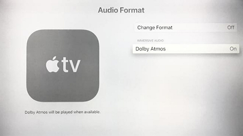 change audio setting apple tv