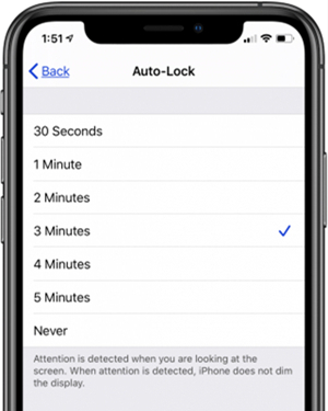 change autolock on iphone