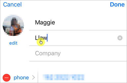 change contacts names to fix iphone not showing contact names in messages