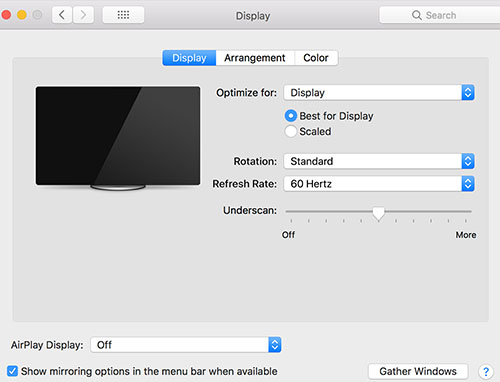change display mode to fix apple logo on apple tv