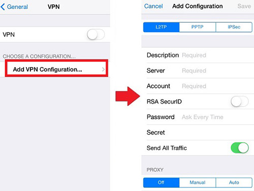 change ip by using vpn service