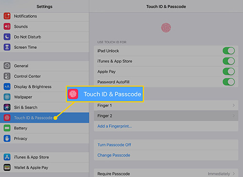change passcode on ipad