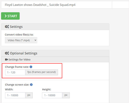 change video frame rate online in video2edit