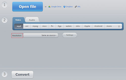 change video resolution online