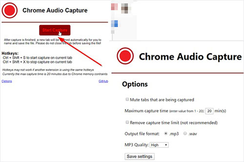 chrome audio capture